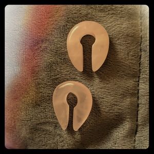 Rose Quartz Ear Weights for Stretched Ears